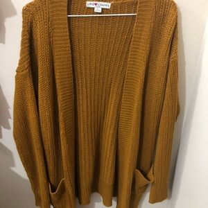 Mustard yellow cardigan